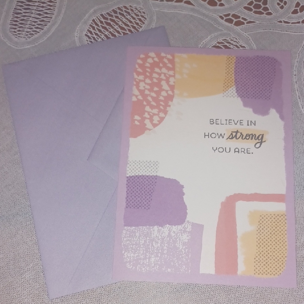 Hallmark Purple and Pink Thank You Card